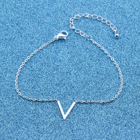 V Bracelets For Women  Stainless Steel Chain - ROUTINE FASHION
